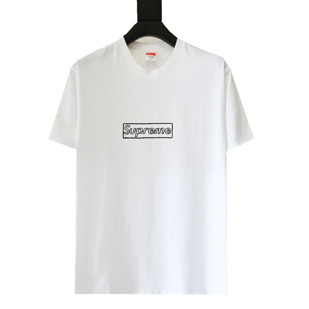 Supreme T-shirt Black White 037