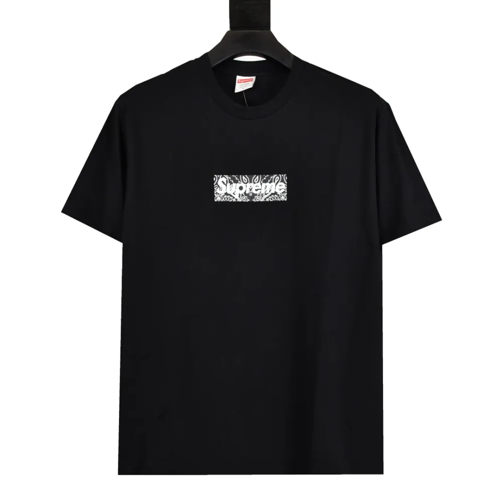 Supreme T-shirt Black White 038