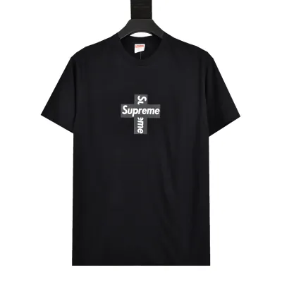 Supreme T-shirt Black White 039 01