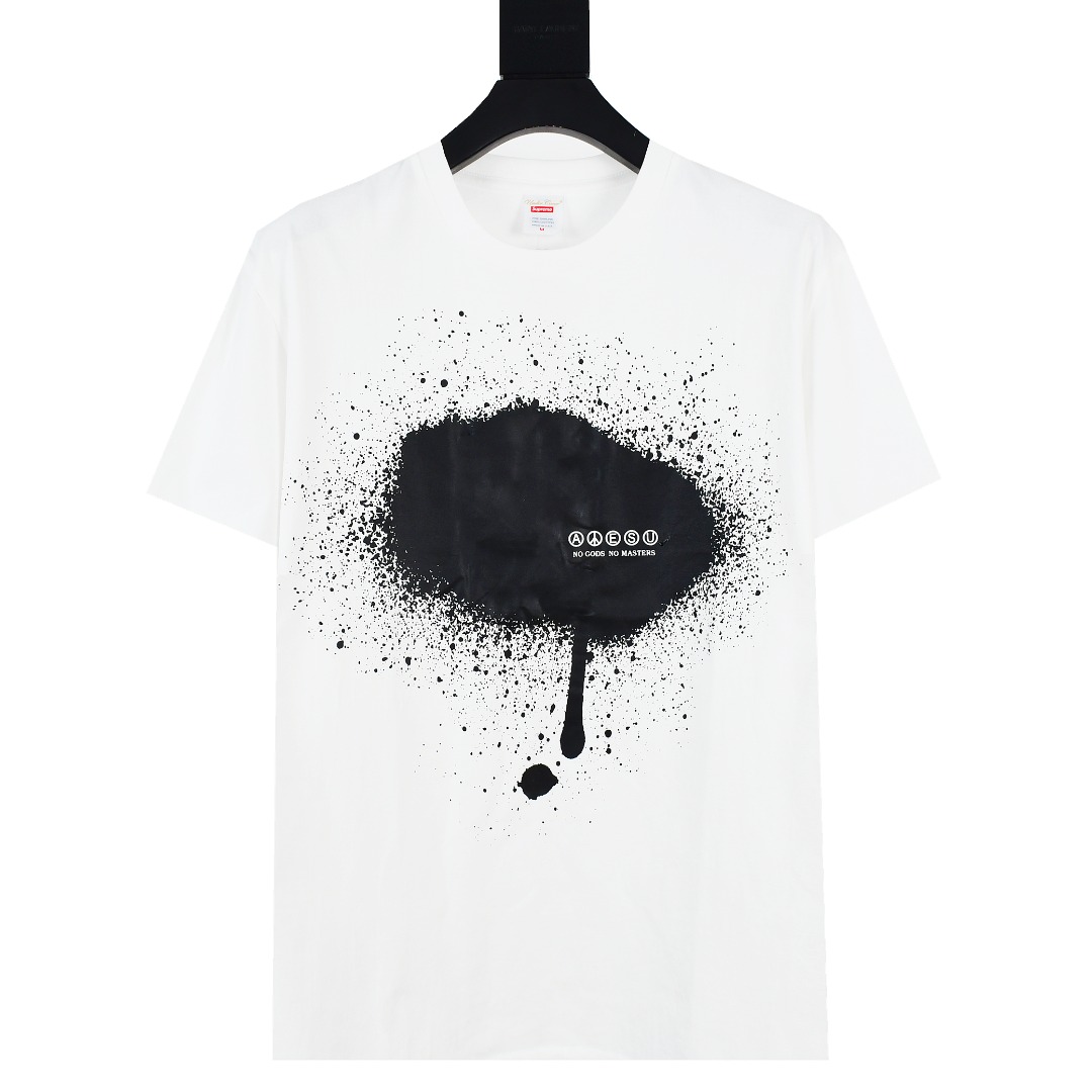 Supreme T-shirt Black White 041