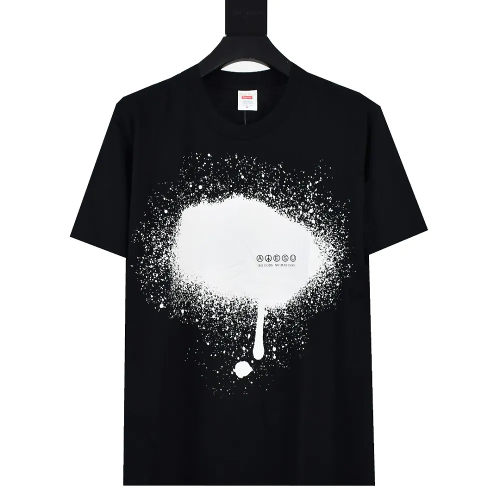 Supreme T-shirt Black White 041