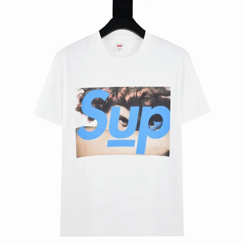 Supreme T-shirt Black White 043