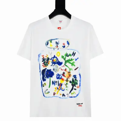 Supreme T-shirt Black White 045 02