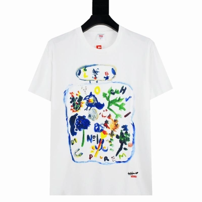 Supreme T-shirt Black White 045 02