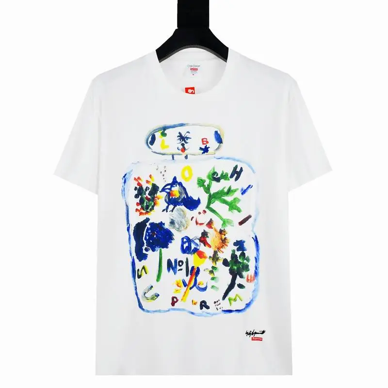 Supreme T-shirt Black White 045