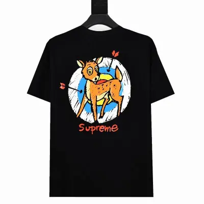 Supreme T-shirt Black White 047 02