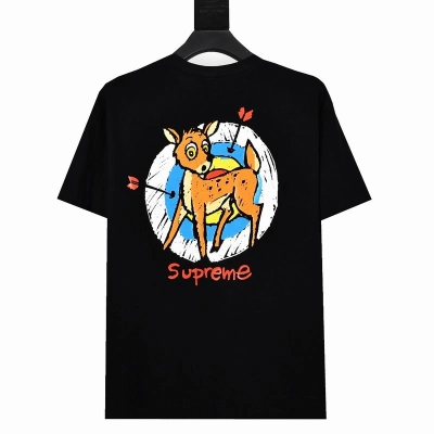Supreme T-shirt Black White 047 02