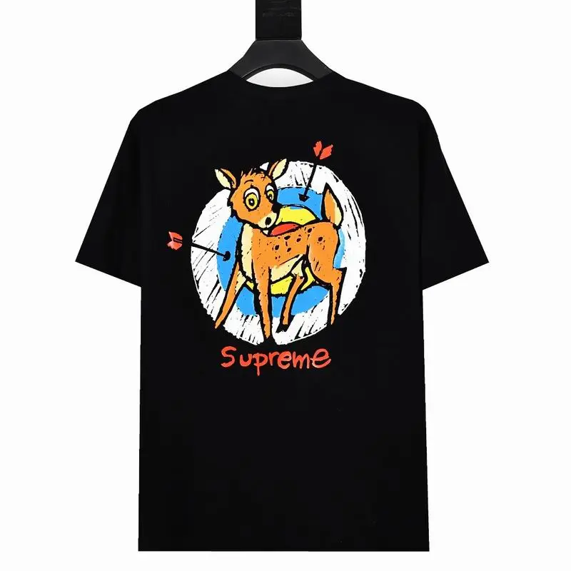 Supreme T-shirt Black White 047