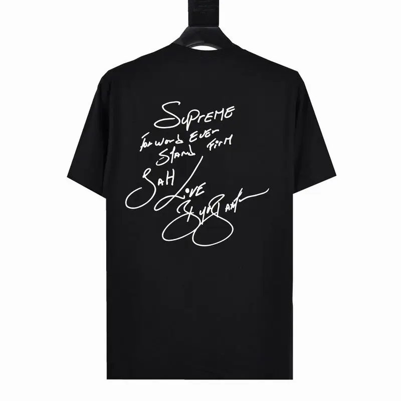 Supreme T-shirt Black White 048