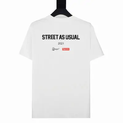 Supreme T-shirt Black White 051 02