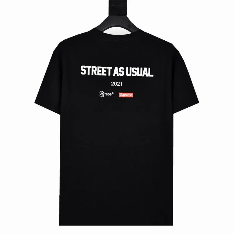 Supreme T-shirt Black White 051