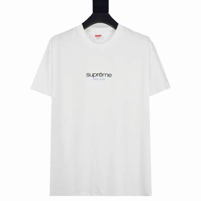 Supreme T-shirt Black White 055 02
