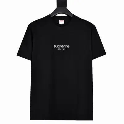 Supreme T-shirt Black White 055 01