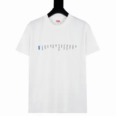 Supreme T-shirt Black White 056 02