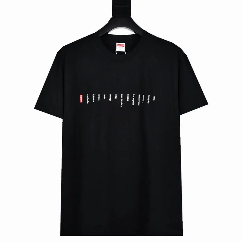 Supreme T-shirt Black White 056