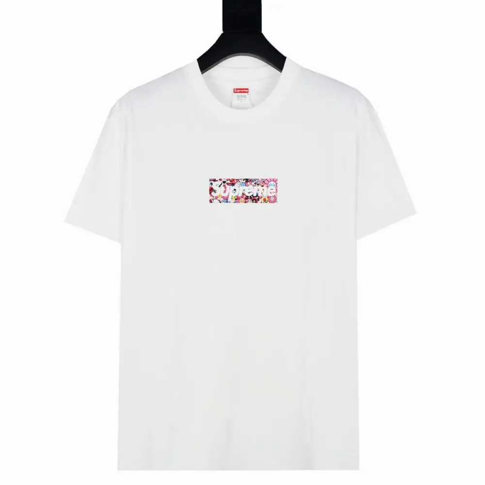 Supreme T-shirt Black White 063