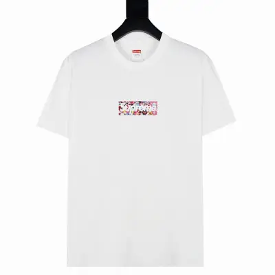 Supreme T-shirt Black White 063 01