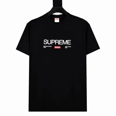 Supreme T-shirt Black White 064 01