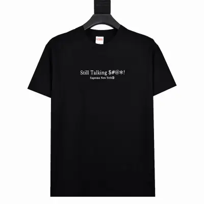 Supreme T-shirt Black White 065 01