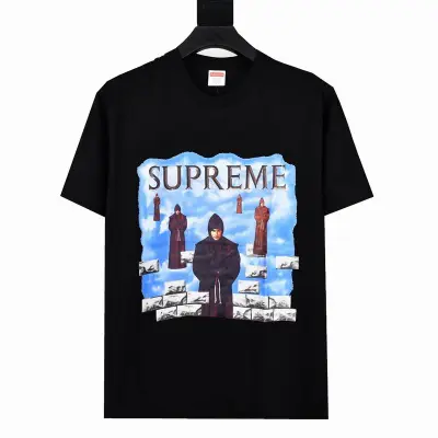 Supreme T-shirt Black White 066 01