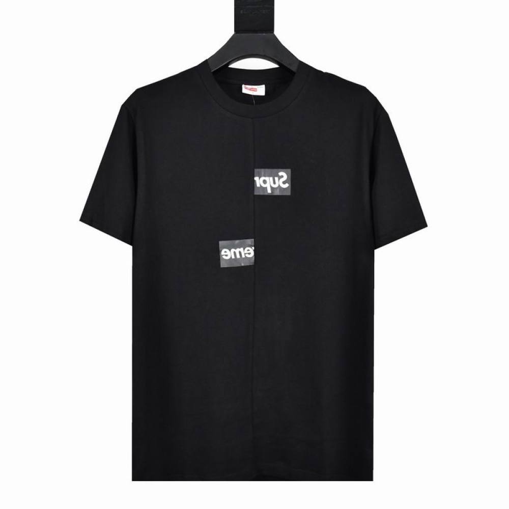 Supreme T-shirt Black White 067