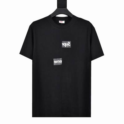 Supreme T-shirt Black White 067 01