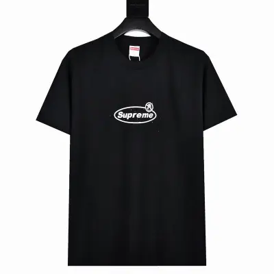 Supreme T-shirt Black White 068 01