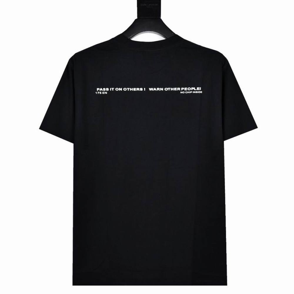 Supreme T-shirt Black White 068