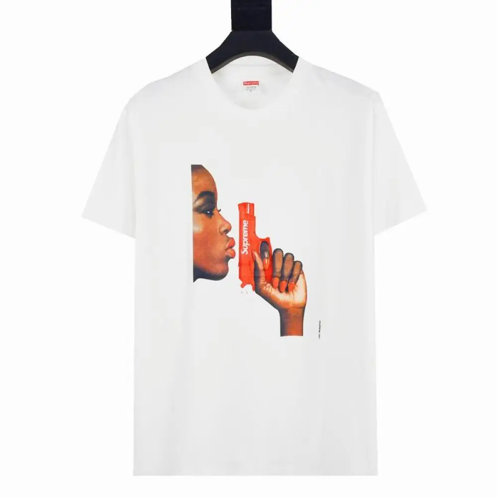 Supreme T-shirt Black White 061