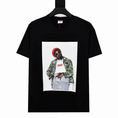 Supreme T-shirt Black White 069 01