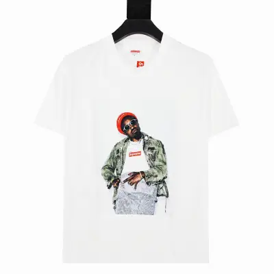 Supreme T-shirt Black White 069 02