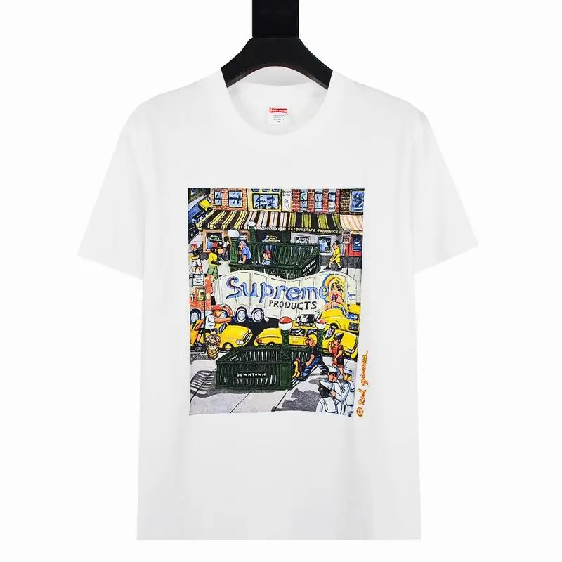 Supreme T-shirt Black White 070