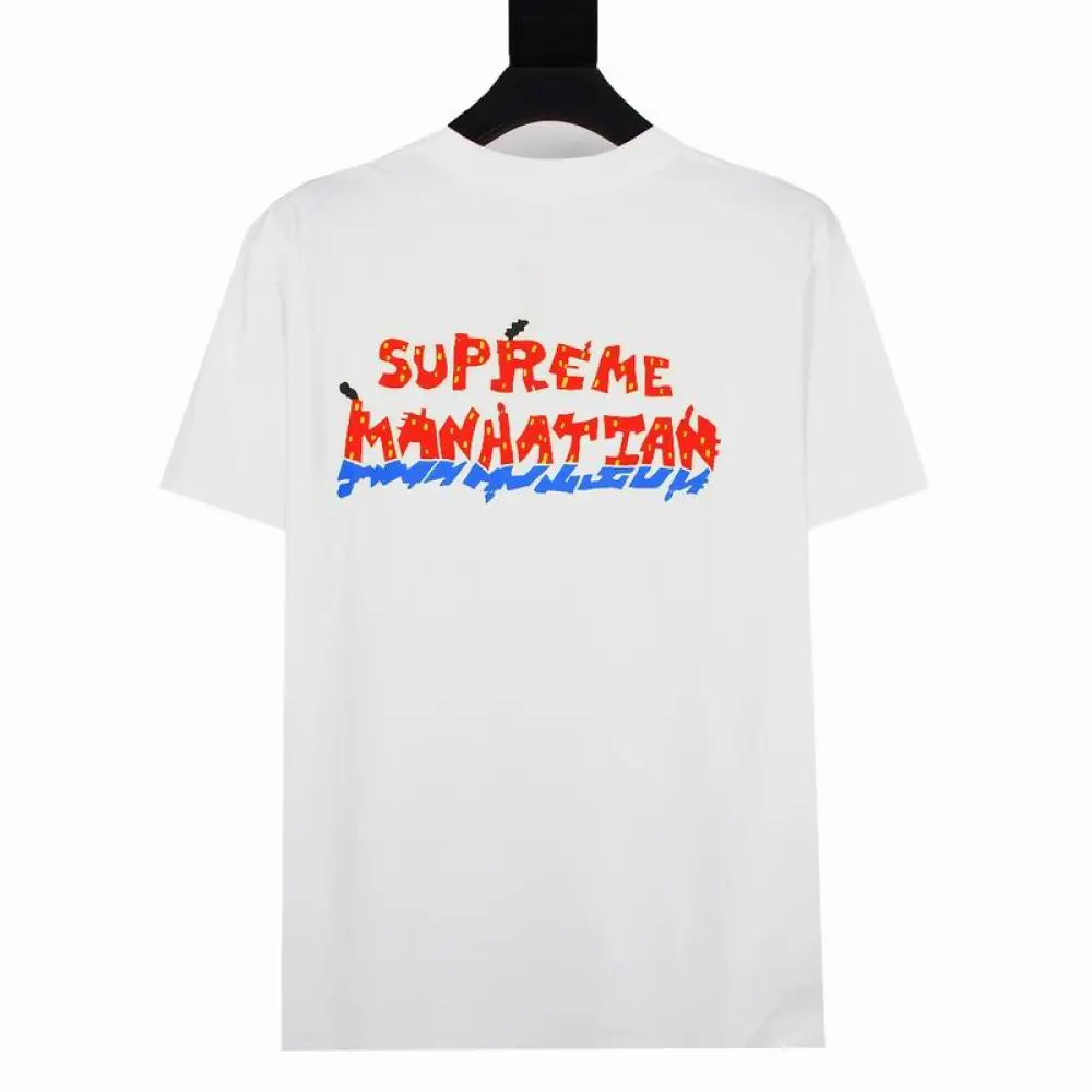 Supreme T-shirt Black White 070