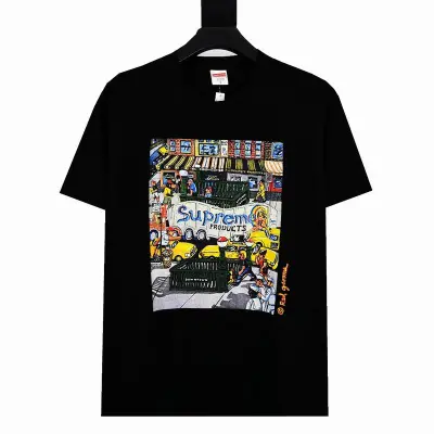 Supreme T-shirt Black White 070 01