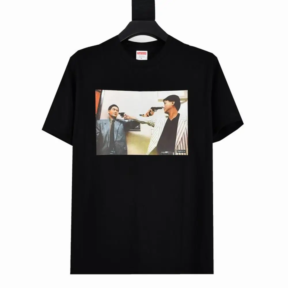 Supreme T-shirt Black White 071