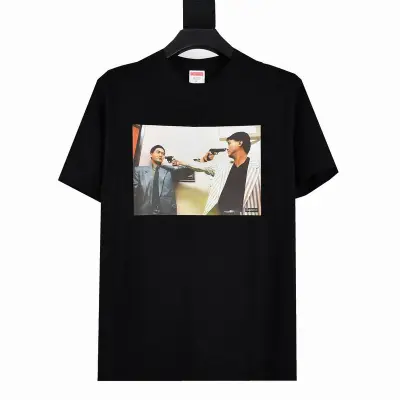 Supreme T-shirt Black White 071 01