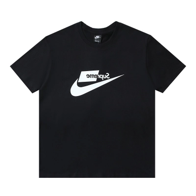 Supreme T-shirt Black White 077 02
