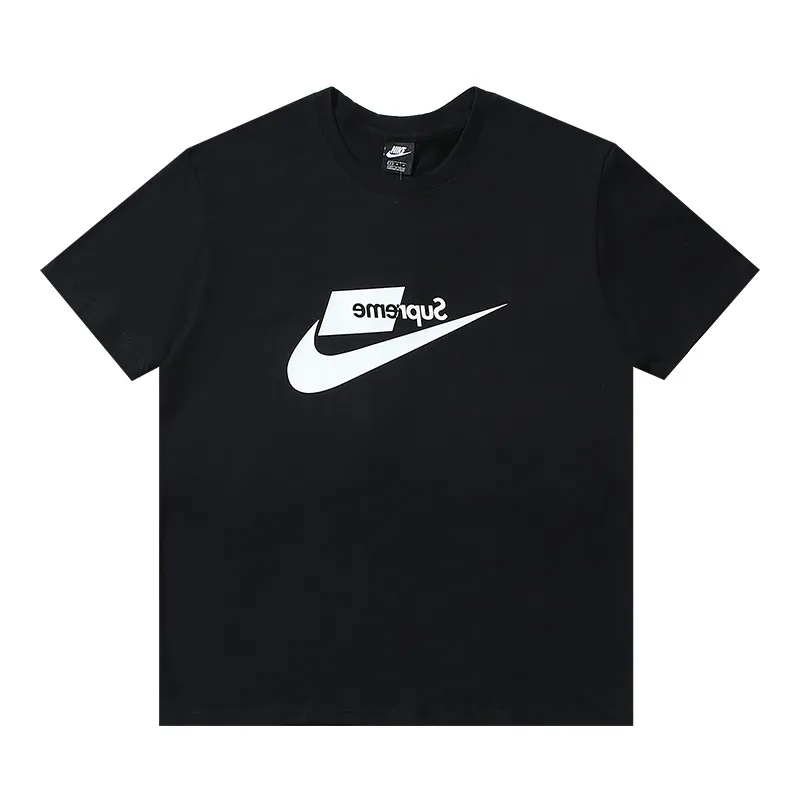 Supreme T-shirt Black White 077