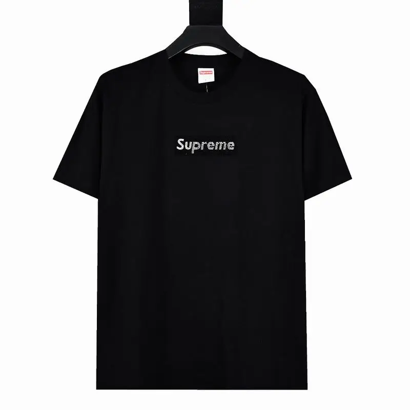 Supreme T-shirt Black White 078