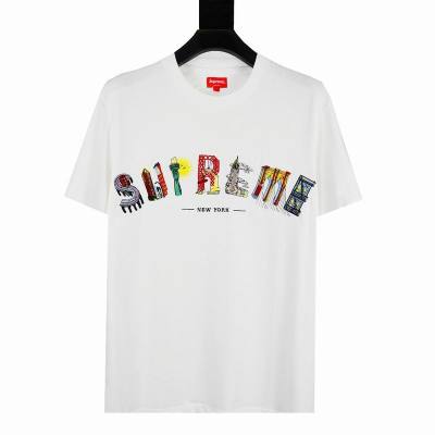 Supreme T-shirt Black White 080 02