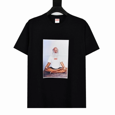Supreme T-shirt Black White 081 01