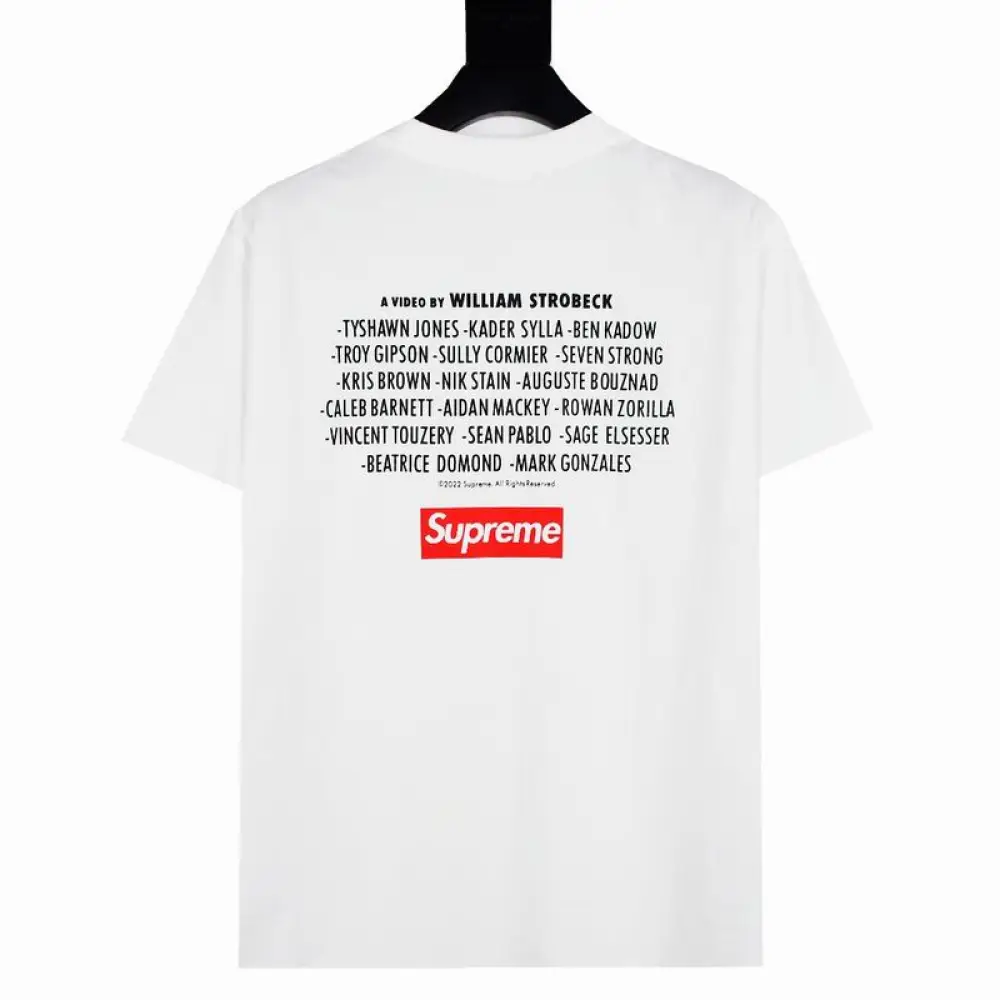 Supreme T-shirt Black White 082