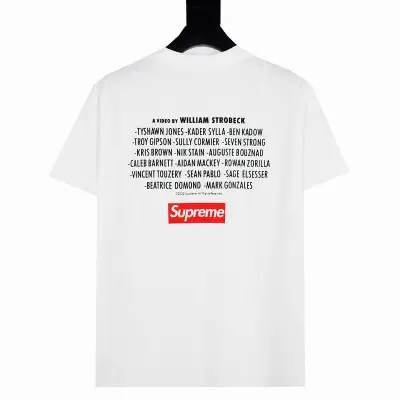 Supreme T-shirt Black White 082 02