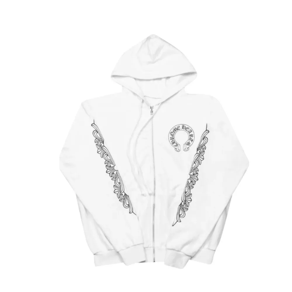 Chrome Hearts Floral Cross hoodie White