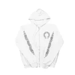 Chrome Hearts Floral Cross hoodie White