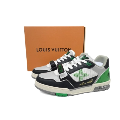 LJR Louis Vuitton Trainer Black Green 02