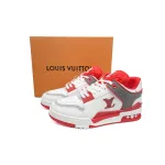 PKGoden LOUIS VUITTON Trainer White Red Gray