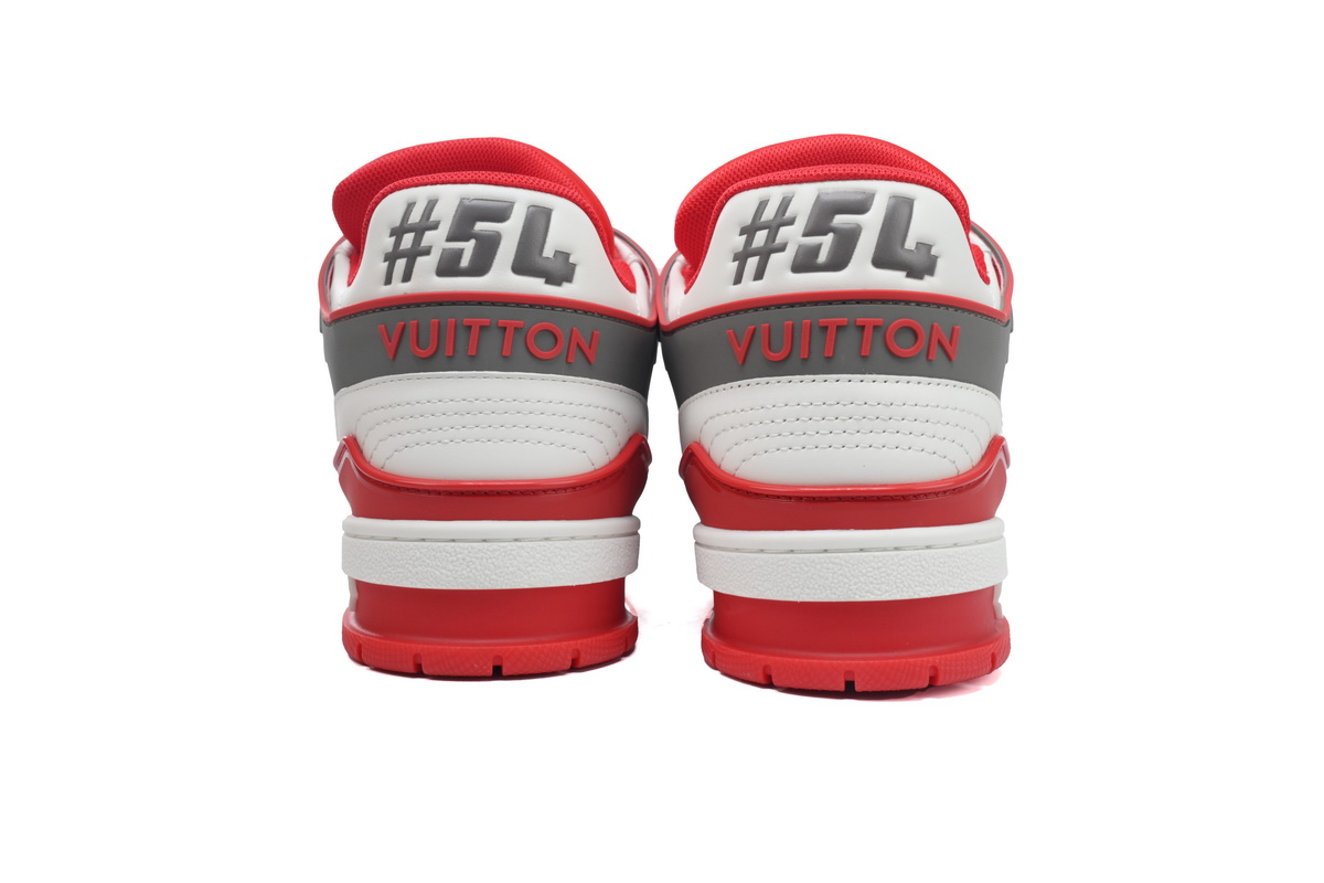 PKGoden LOUIS VUITTON Trainer White Red Gray