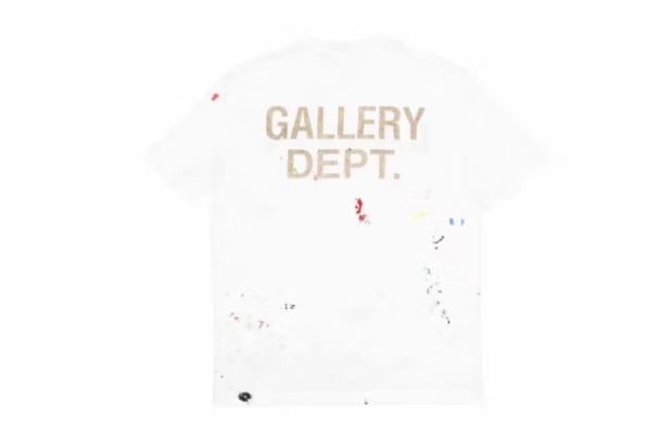 Lanvin x Gallery Dept. Logos Printed T-Shirt With Paint Marks White