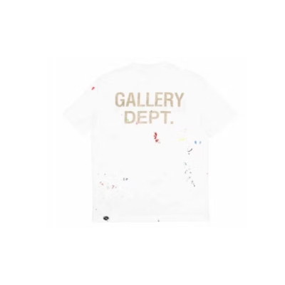 Lanvin x Gallery Dept. Logos Printed T-Shirt With Paint Marks White 02